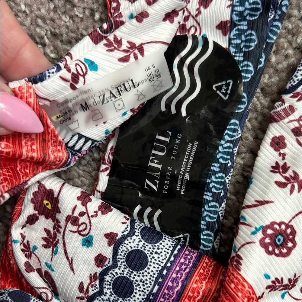 NWT Multicolor Patchwork Bikini Set - Picture 9 of 9